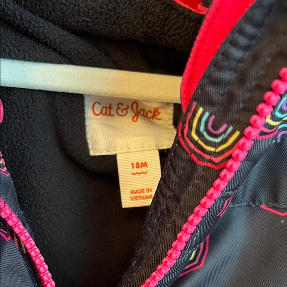 Cat & Jack 3 N 1 Snowplay Jacket In One Colorful Rainbow Patterned 18M - Picture 3 of 10